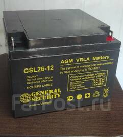 Аккумулятор General Security GSL 26-12 12V 26Ah (ИПБ) 12260